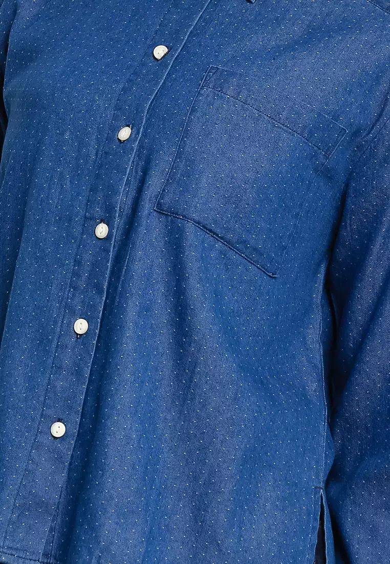 Box Cut Denim Shirt