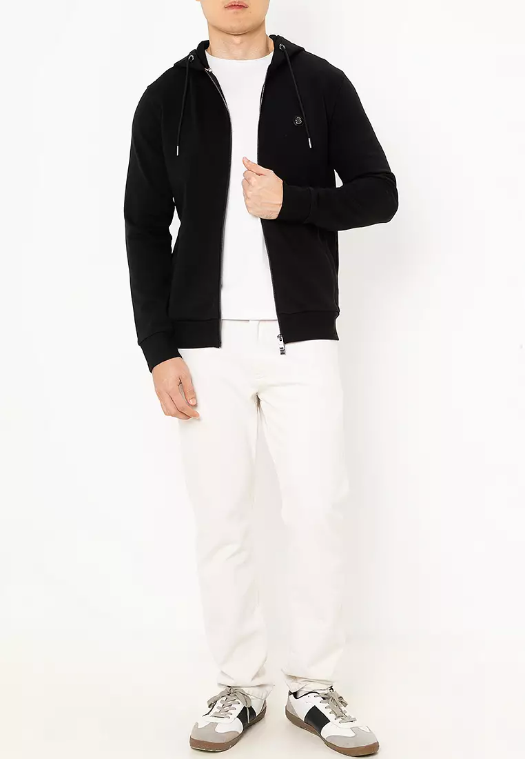 Double B 印花拉鍊連帽衛衣 - BOSS Business