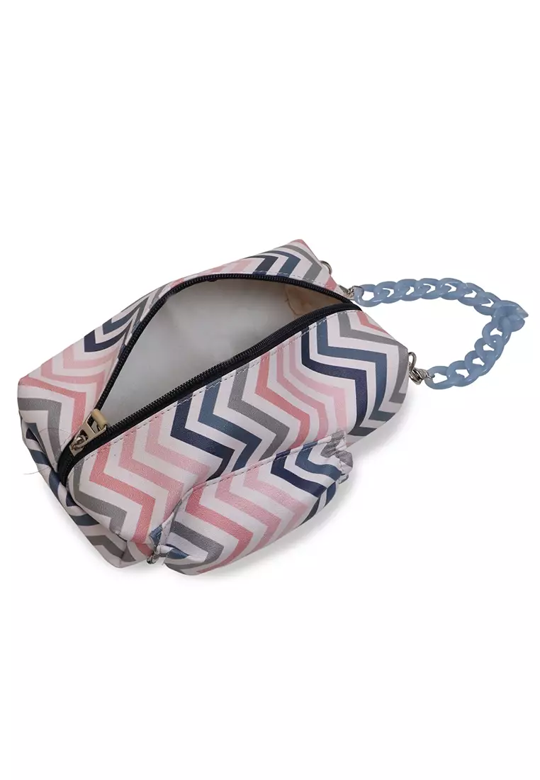 Firda Kantong Tisu 3 IN 1 Desain Simple Multi Color Dan Gambar Unik - Chevron Navy 274C