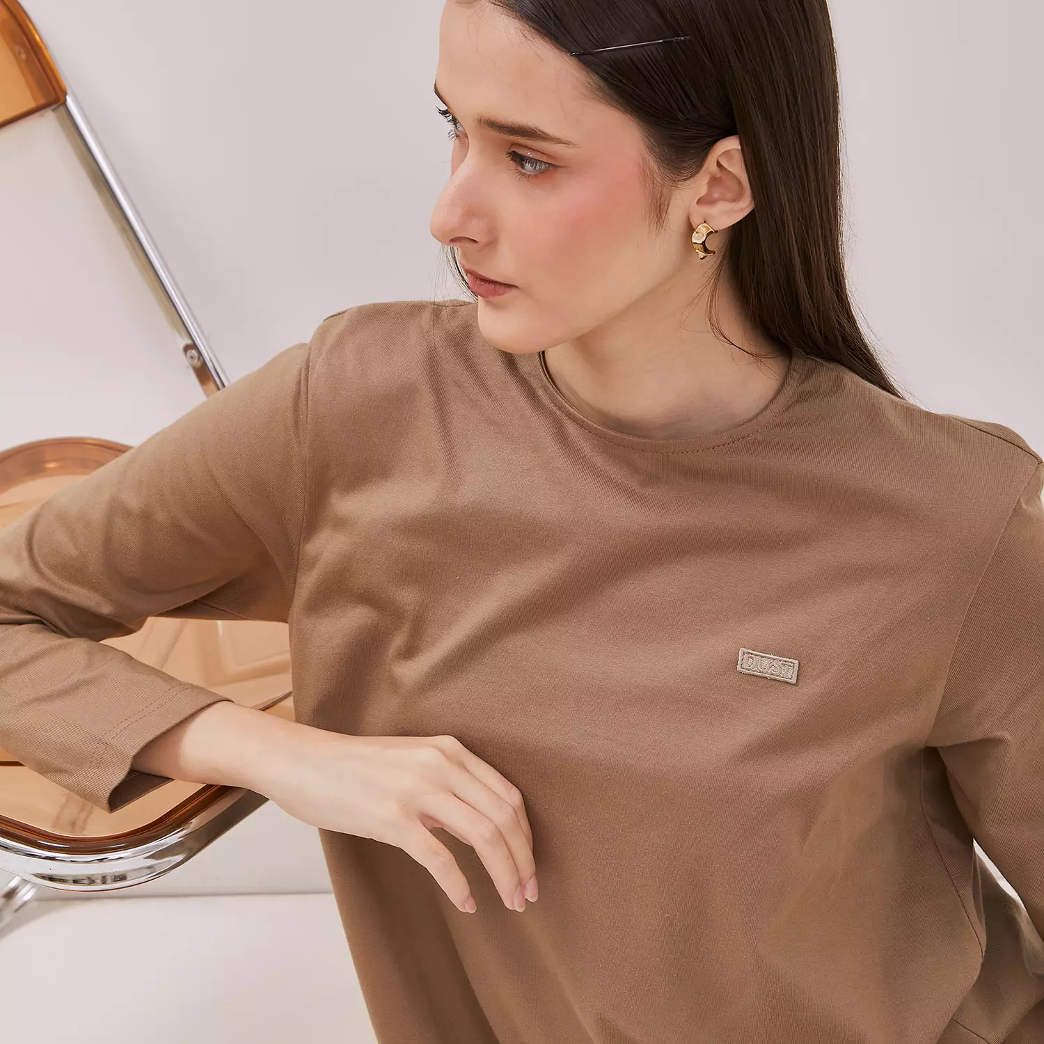 DUST Kaos Tunik Leyla Coklat (D.7602)