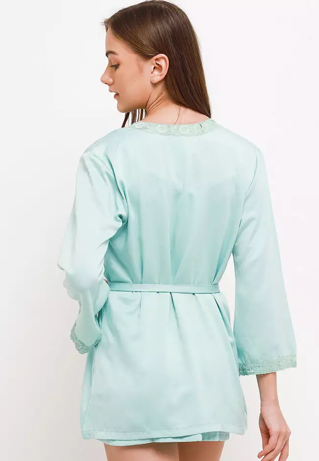 Kimono Sexy Satin Silk Dress Sleepwear