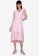 ZALORA BASICS pink Plunge Neck Tiered Dress C868BAA75963EFGS_1