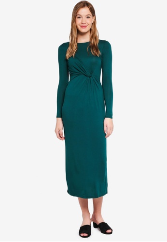 Buy Dorothy Perkins Petite Green Twist Maxi Dress Online Zalora