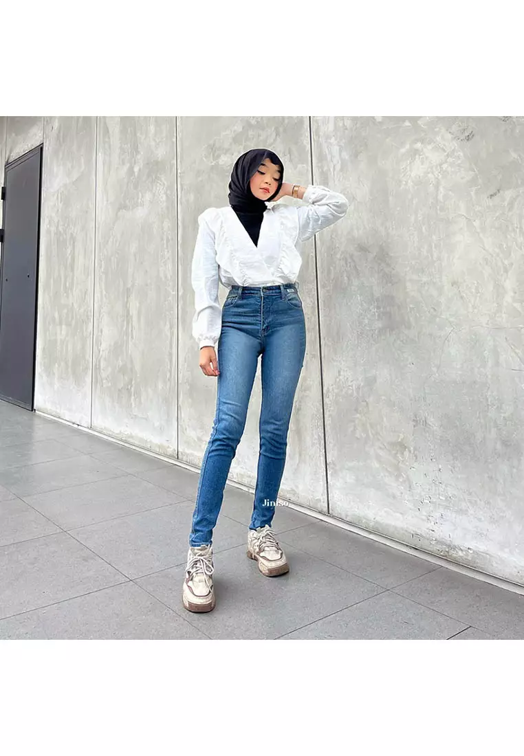 Highwaist Boyfriend Stretch Jeans 204 RISE UP
