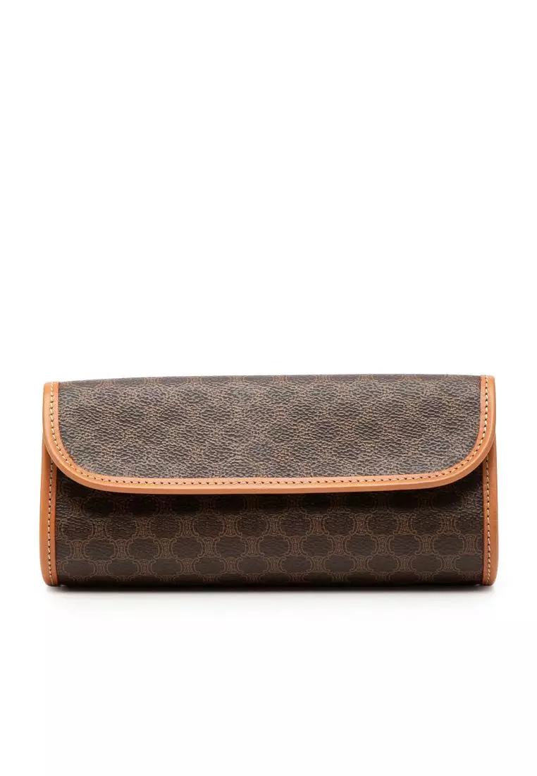 Buy Celine Pre-Loved Celine Macadam Coated Canvas Clutch 2026