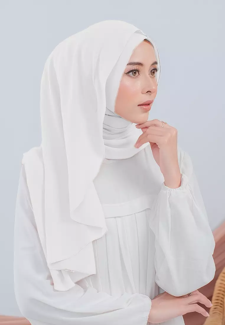 HIJAB INSTAN LUBNA - BROKEN WHITE
