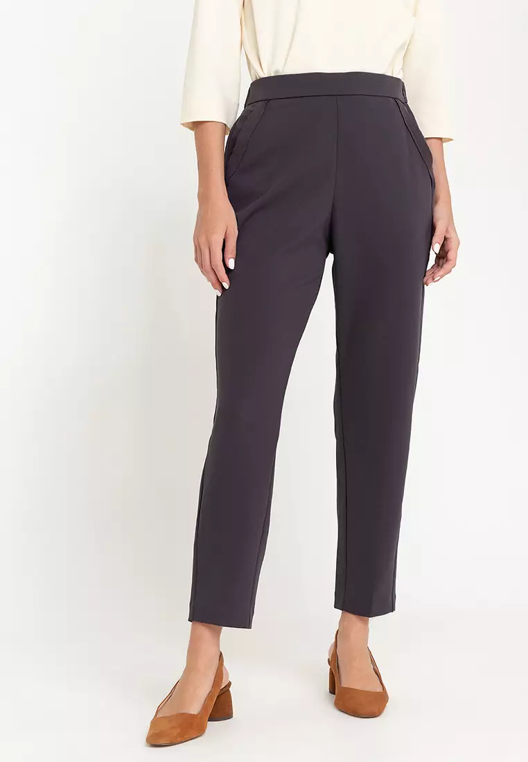 Buy GIORDANO LADIES Twill Knit Tapered Pants with Taping 2024 Online ...