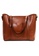 A FRENZ brown Women's Vintage Style PU Leather Work Tote Large Shoulder Bag FAE91AC443ED23GS_8