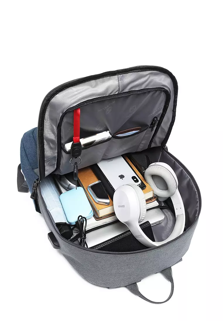 Navy Club Tas Ransel Laptop Tas Pria Tas Wanita Tas Punggung Tas Kerja Sekolah Backpack USB PORT HAG