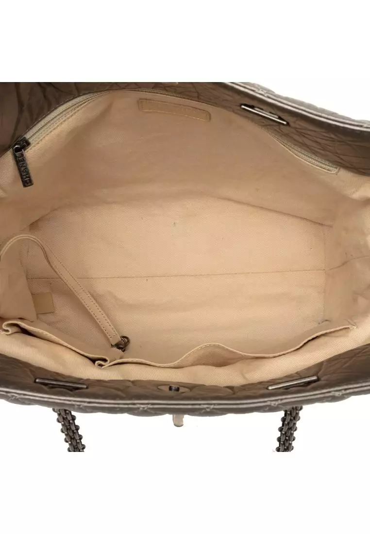 Pre-Loved Chanel Quilted Metallic Aged Calfskin Reissue 2.55 Tote
