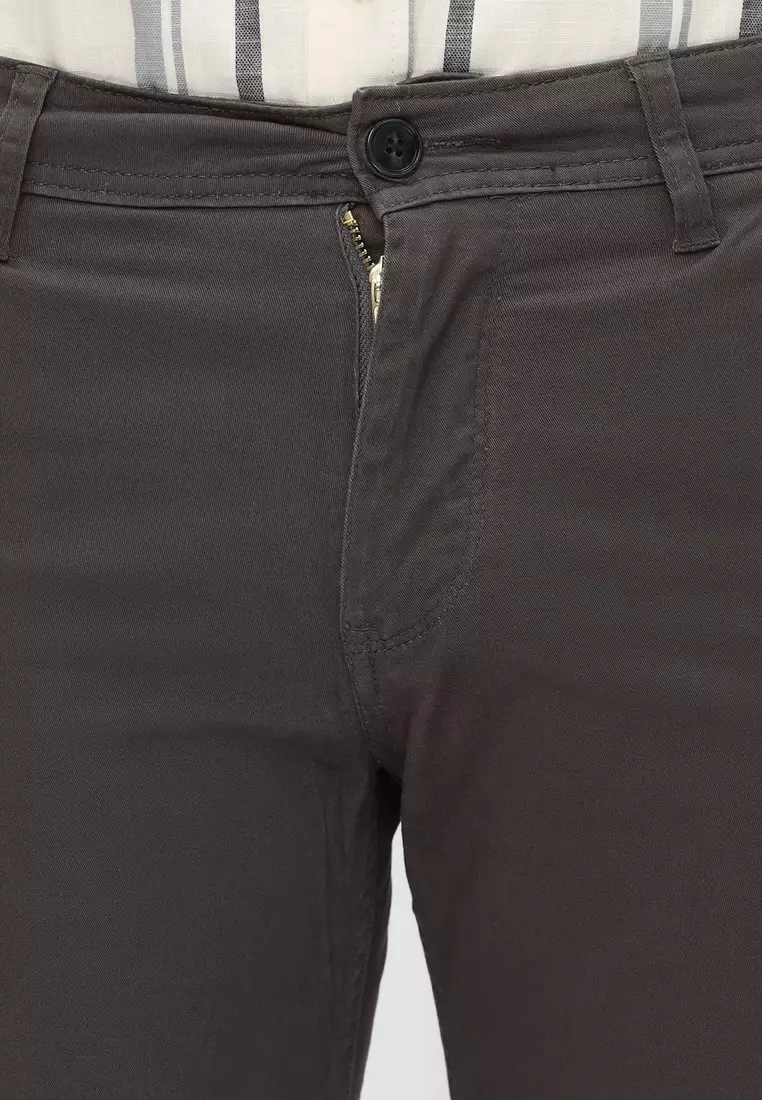 POLICE Celana Chino Panjang Silverstone Cotton Premium Stretch Slim Fit Pria