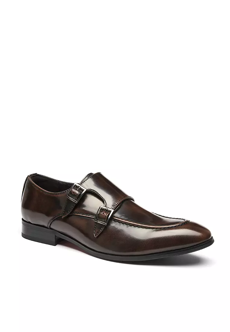 Leather Monk Strap Shoes KB24315-3