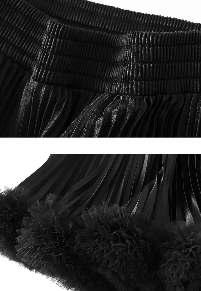 ‌Ruffled Pleated A-line Skirt AF-0661