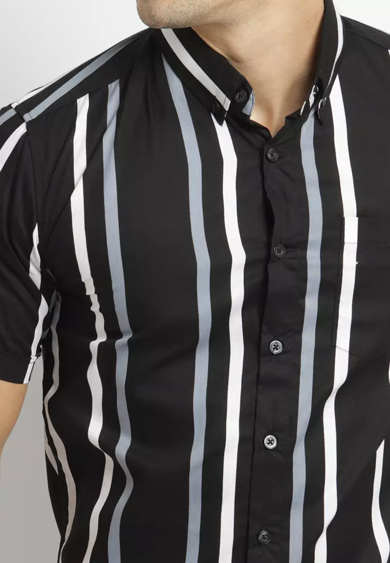 Kenzie Stripe Printing Shirt