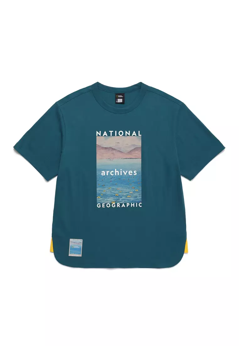 National Geographic Unisex ARCHIVES Caribbean Graphic Short Sleeve