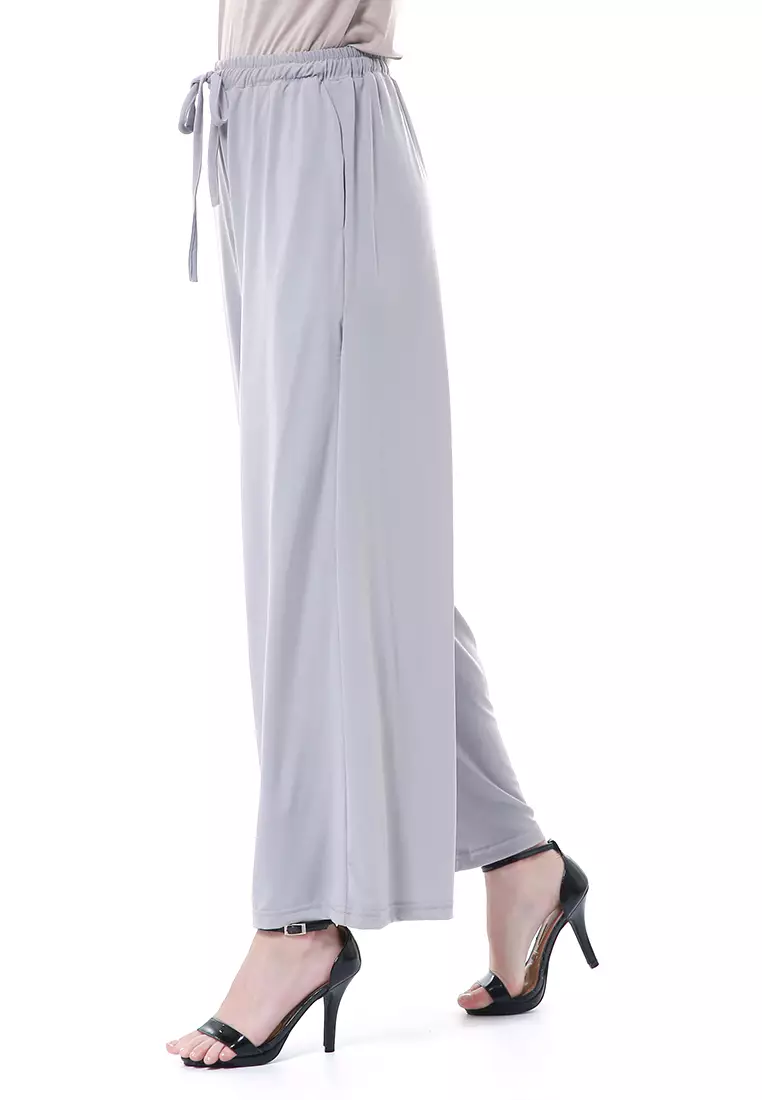 Nana Celana Kulot Bawahan Wanita Regular Fit Premium Quality - Silver