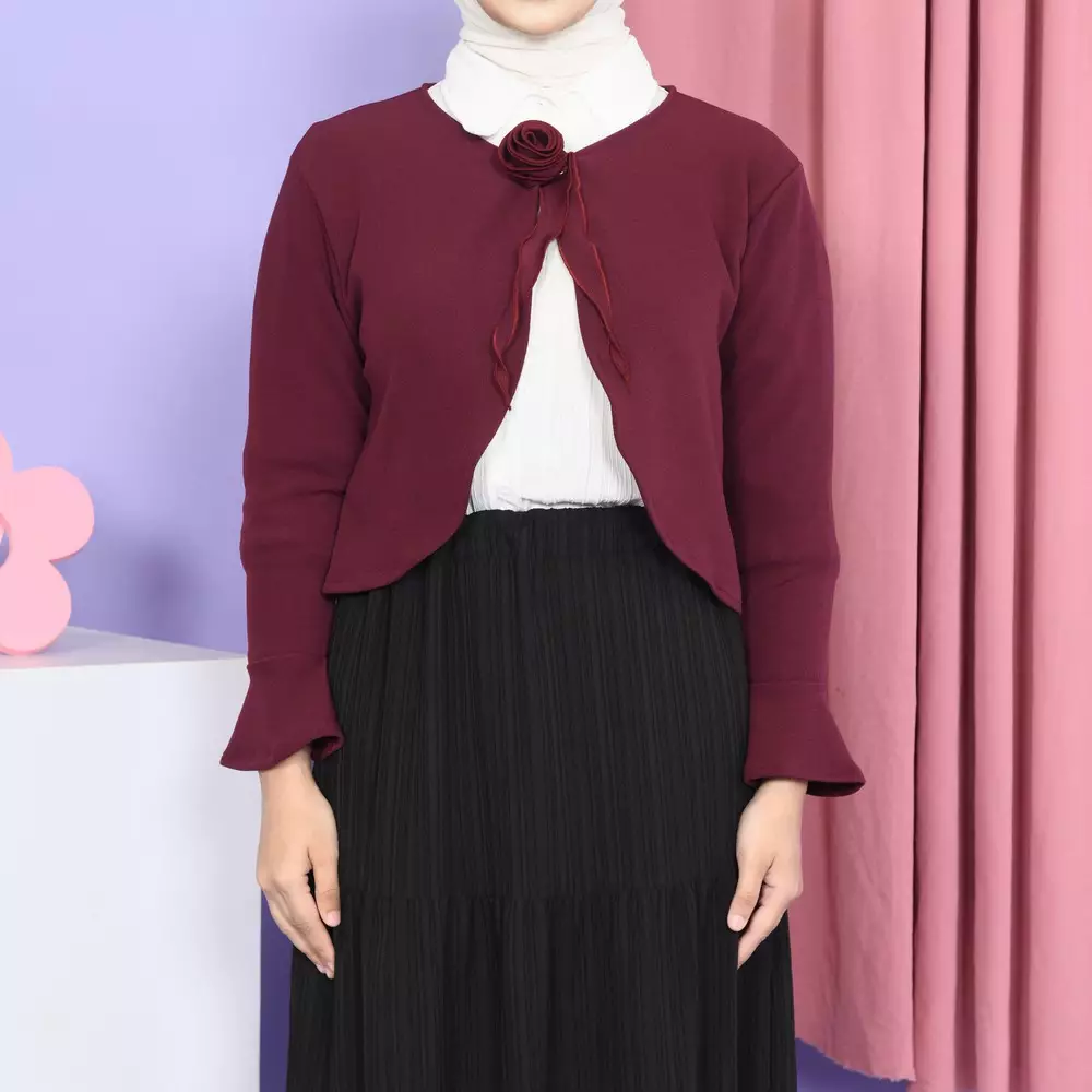 Rose Cardigan - Maroon M19783 R45S1