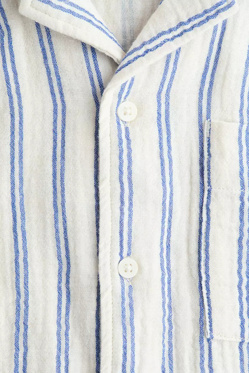 Cotton muslin resort shirt