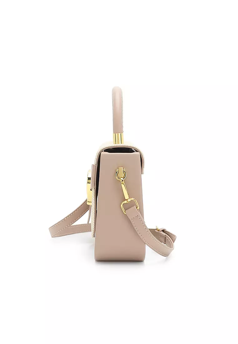 Women's Top Handle Bag / Sling Bag / Crossbody Bag - Khaki