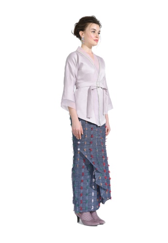 Buy Callalily Purple Kimono Cardigan with Pario Skirt from Hernani in Purple at Zalora