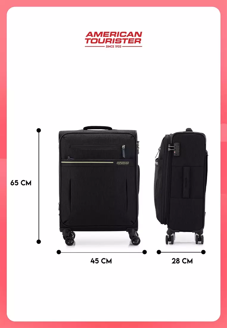 American Tourister Koper Softcase Sky Blaze Medium 24 Inch Exp TSA V2 - Black