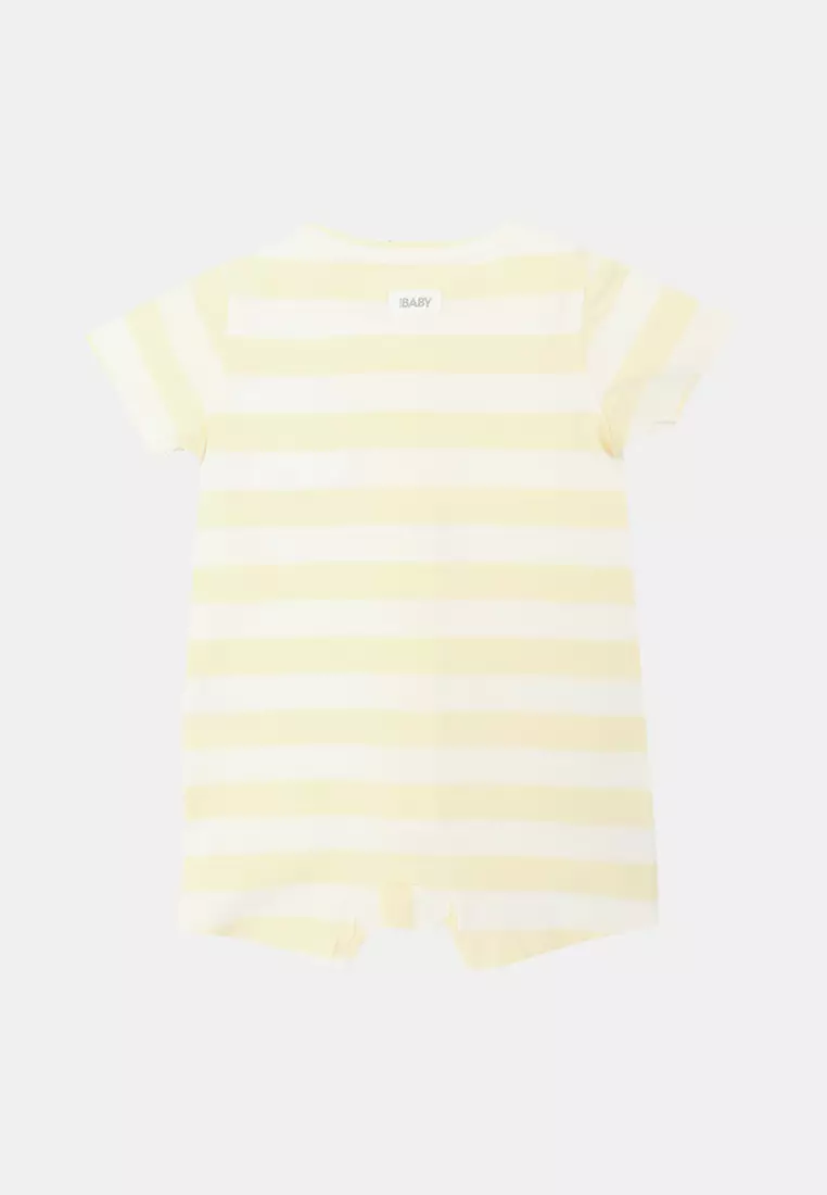 The Short Sleeves Zip Romper