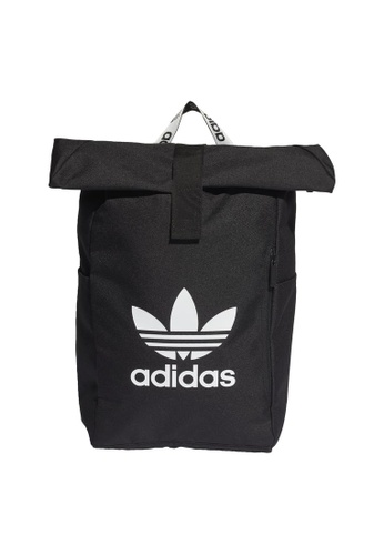 ADIDAS black adicolor classic roll-top backpack F8FADACBCC3C62GS_1