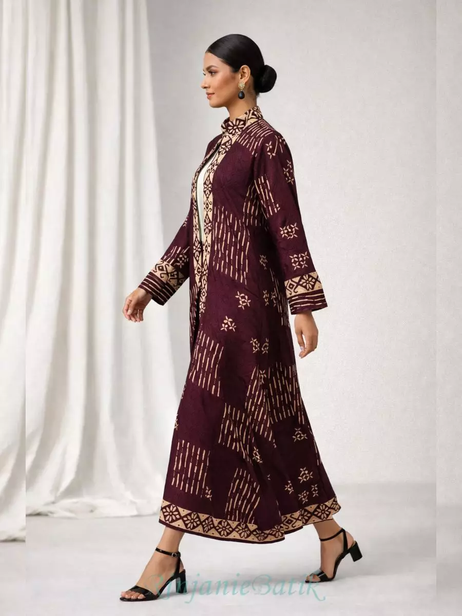 Rinjanie Batik - GSHI - RW - Gamis Shanghai Red Wine