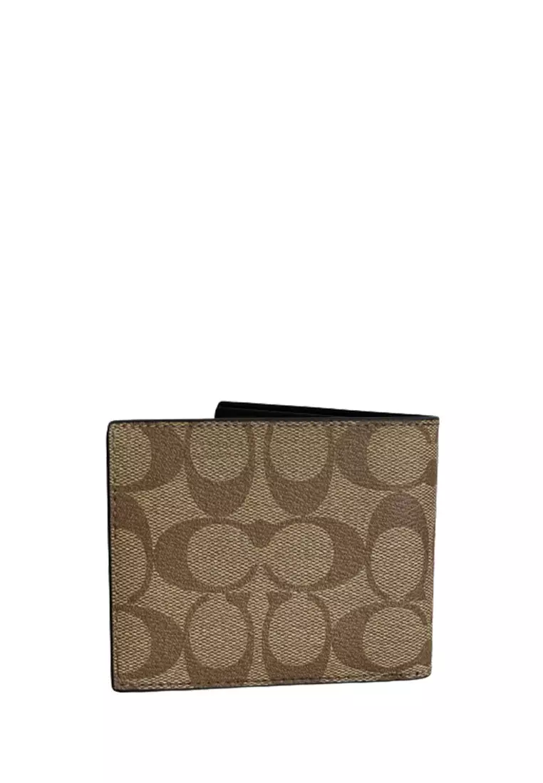 Coach wallet in signature canvas Clearance