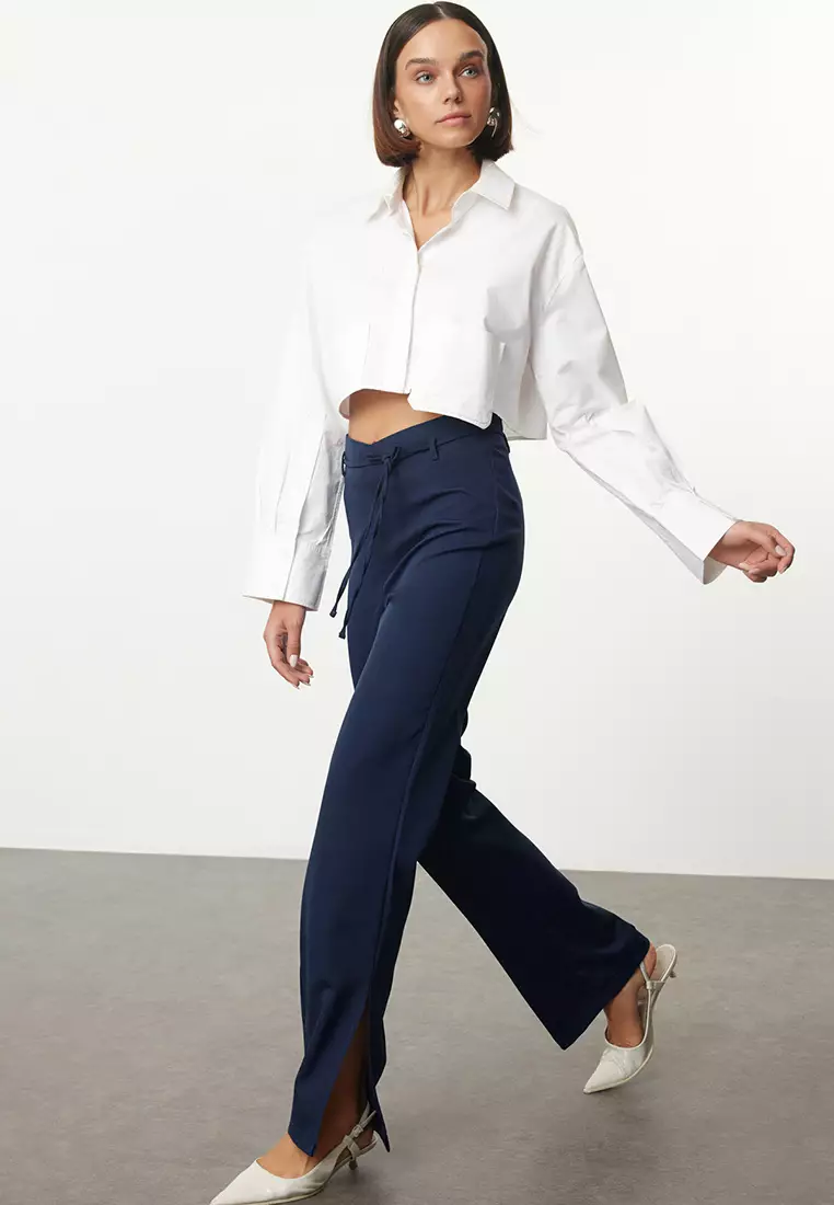V Waist Detailed Trousers