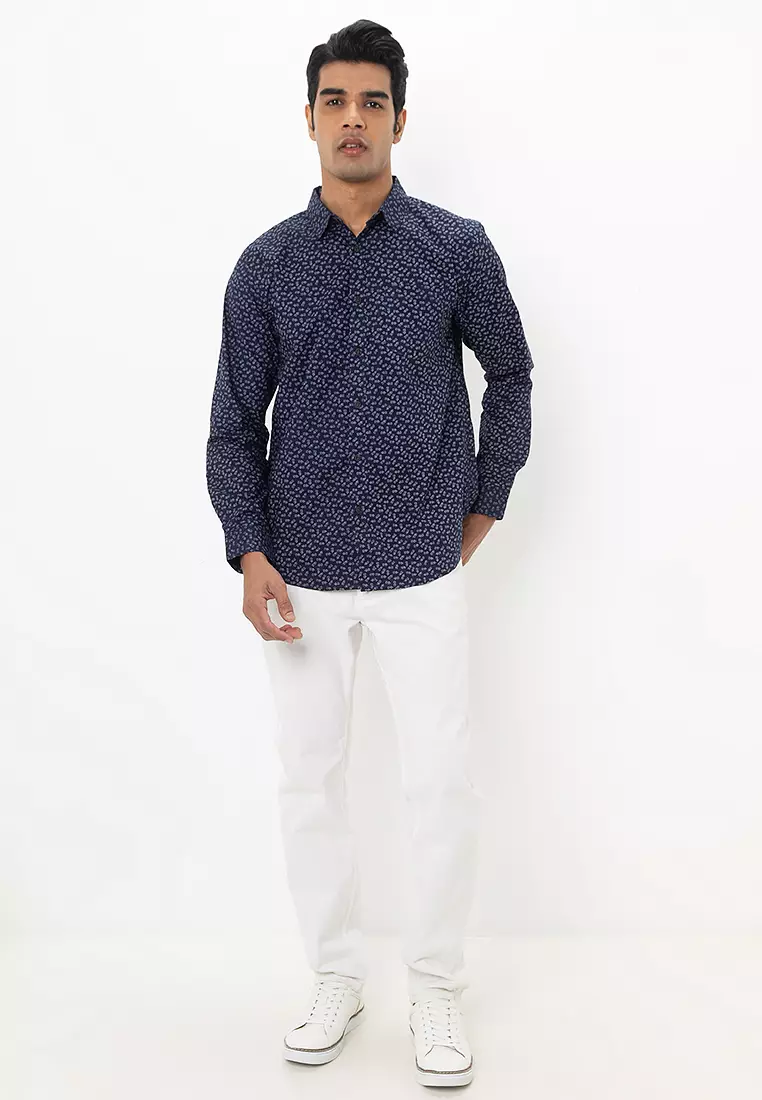 Micro-Printed Long Sleeves Shirt