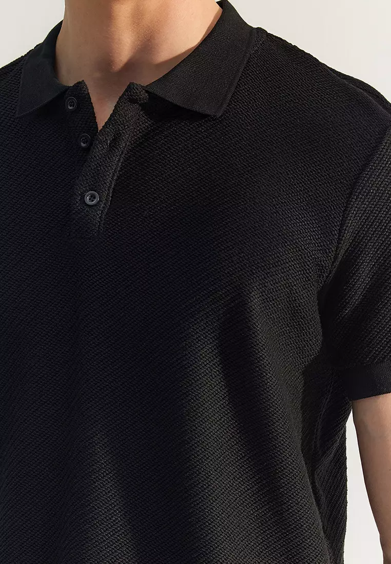 L.E Textured Polo Shirt