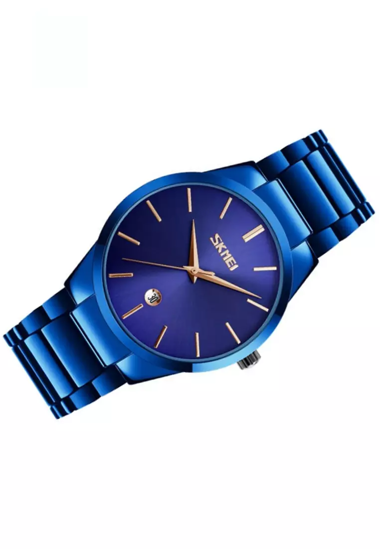 Jam Tangan Kasual Analog Pria Waterproof Strap Tali Material Stainless Steel MZ89 ORIGINAL