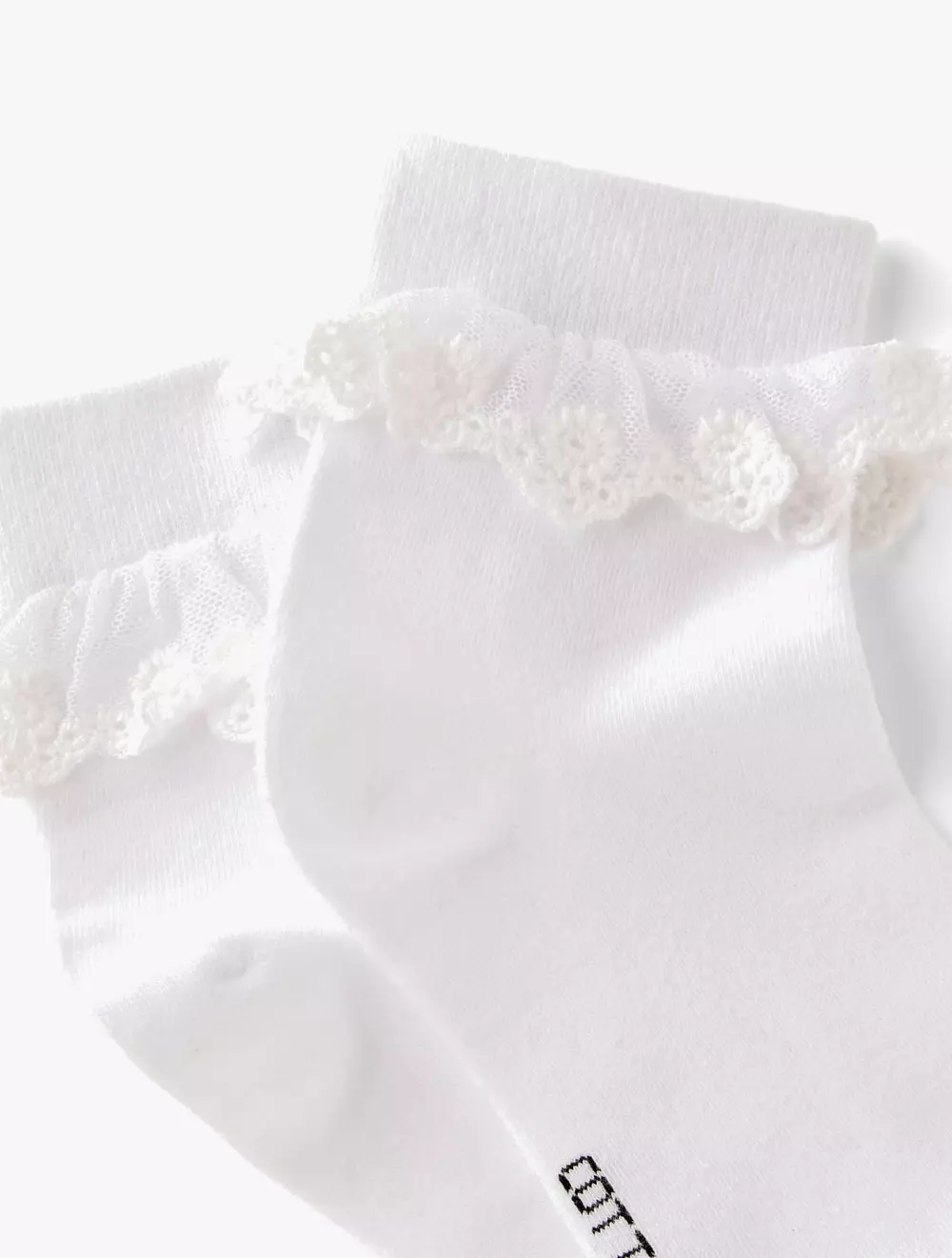 THE PERFECT PAIR PRETTY FRILL SOCK - WHITE/LACE