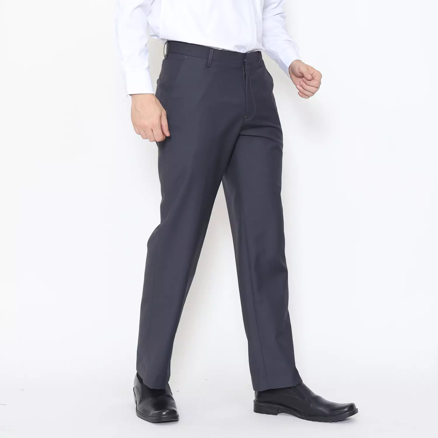 Lawell Celana Panjang Pria Formal Kerja Regular Fit - Formal Long Pants Dark Grey | RUPERT-R