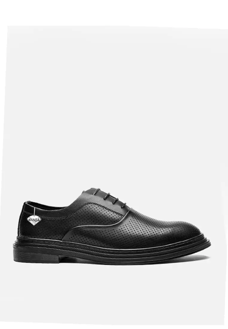 Discount on Twenty Eight Shoes  shoes - SKU: VANSA Cow Leather Punched Lace-Up Business Casual Shoes VSM-F-850-131