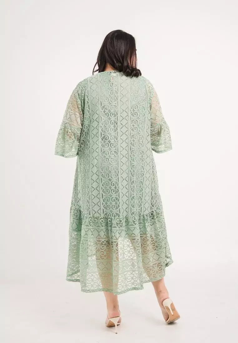 Plus Size Party Dress Aveline Mint