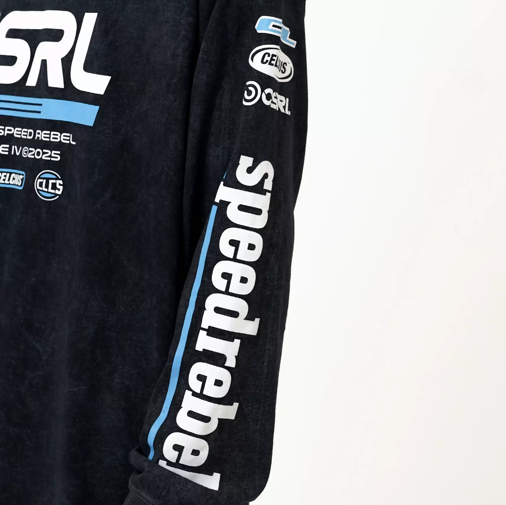 CELCIUS Speed Rebel Washed Team Longsleeve T-Shirt LIN001396C Hitam