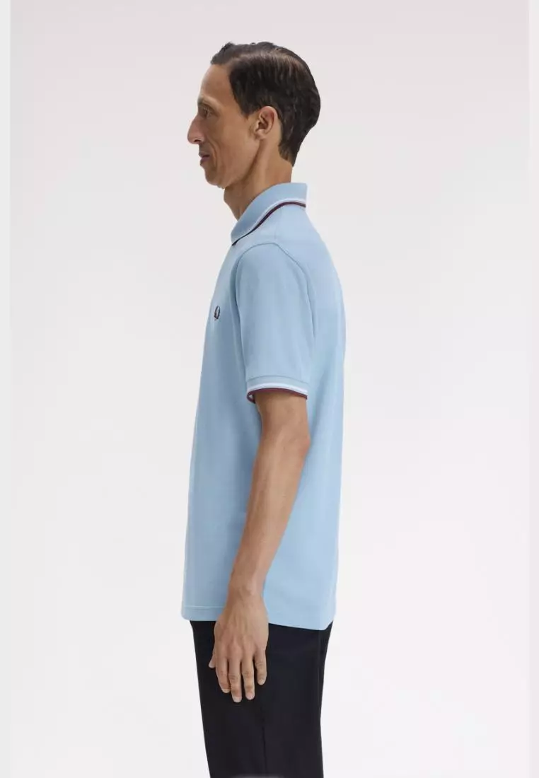 Fred Perry M12 Twin Tipped Fred Perry Shirt (Sky)