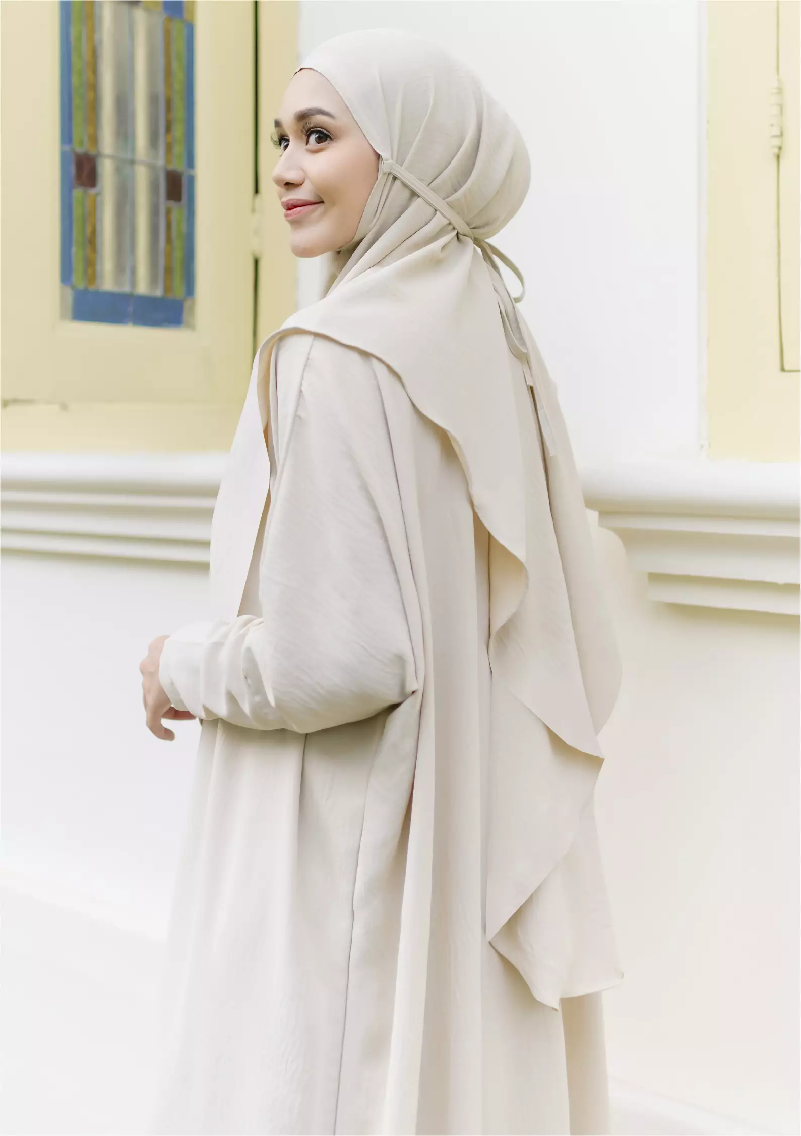 Hafsha Abaya Set Ivory