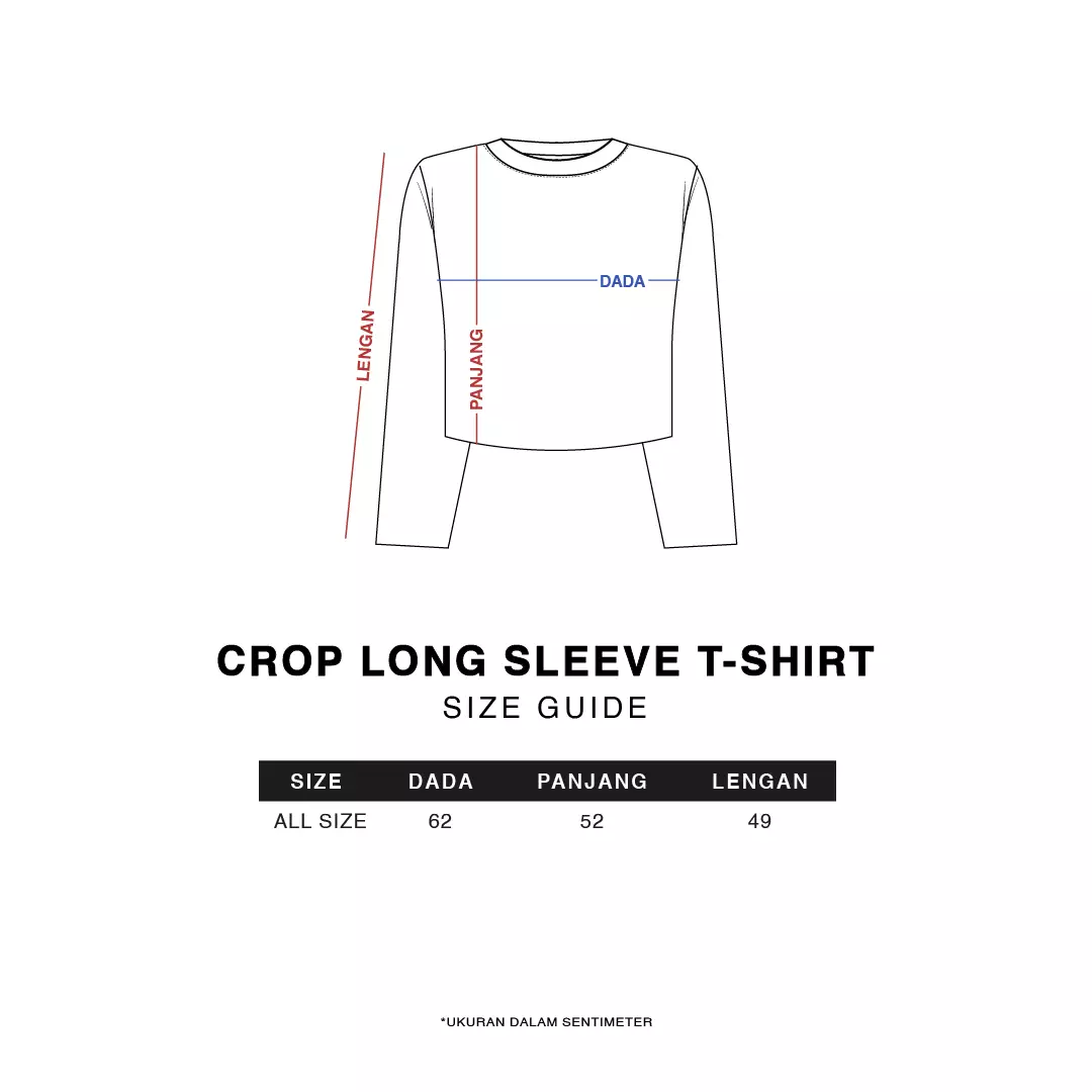 Kaos Pendek Wanita Lengan Panjang Cray Black