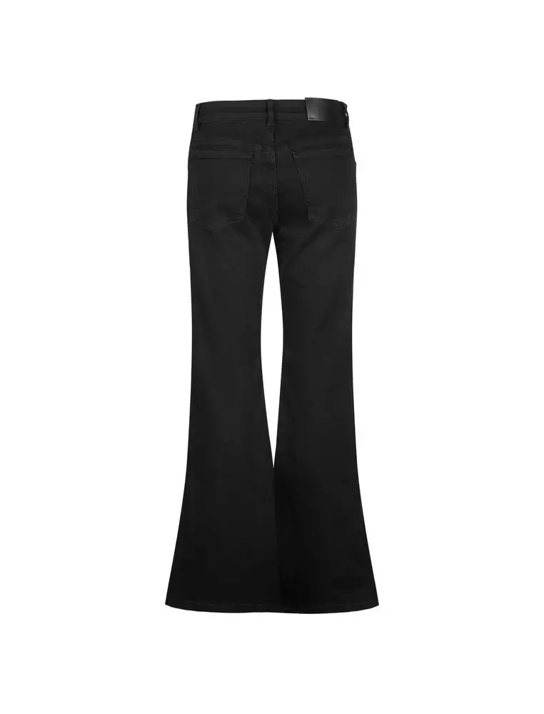Fitted Flare Denim Long Pants