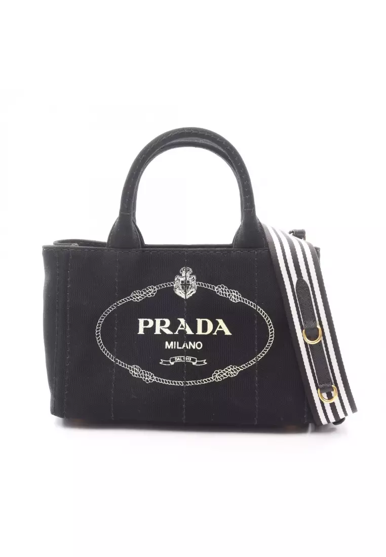 Prada Pre-Loved Prada CANAPA Canapa 2WAY Handbag tote bag canvas