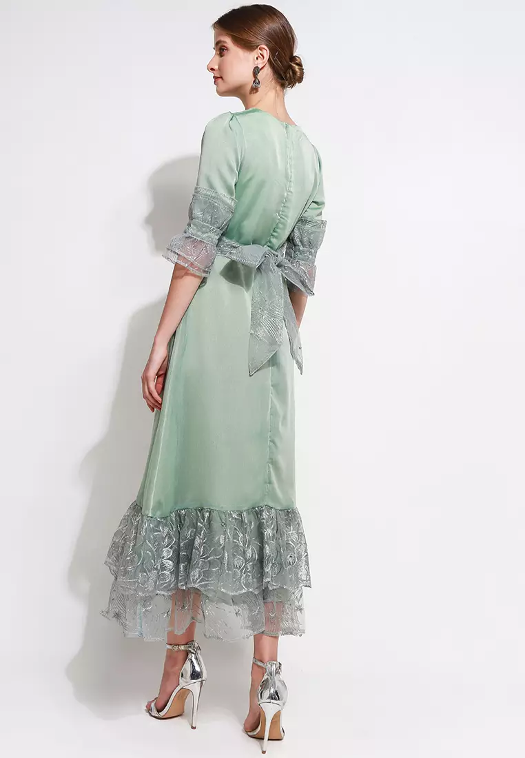 Chanira Festive Perl Gamis-Pastel Green