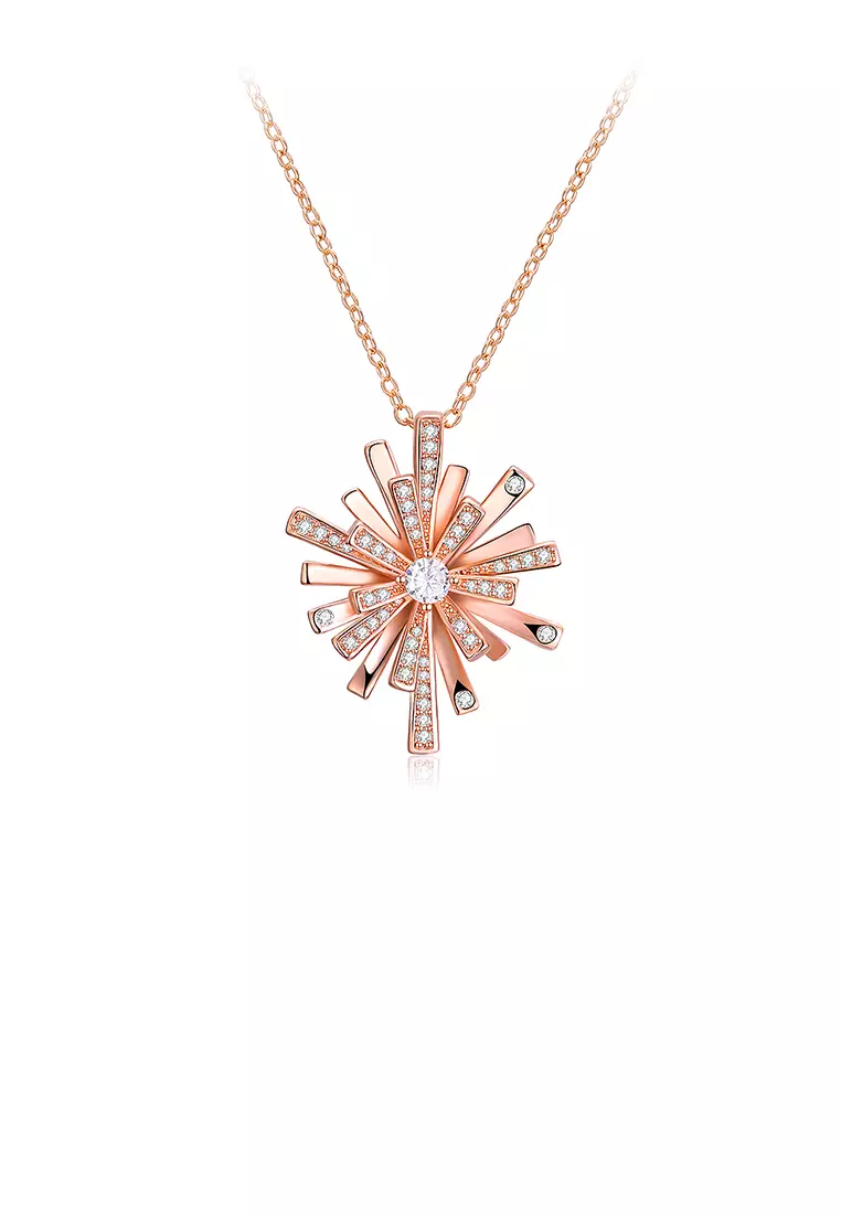 Gold snowflake clearance pendant