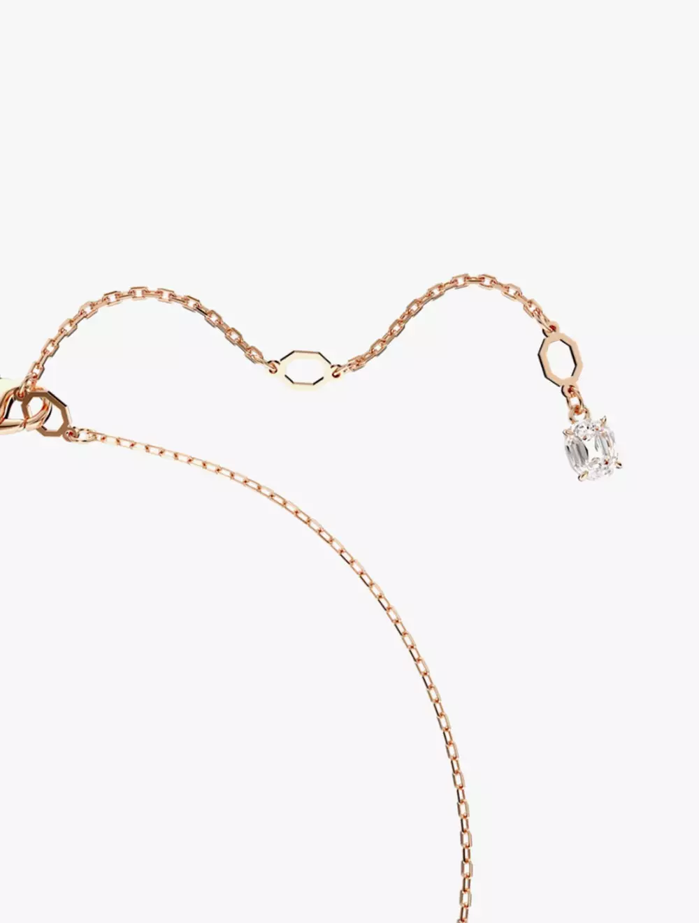 Hyperbola Pendant, Infinity, White, Rose Gold-Tone Plated - White