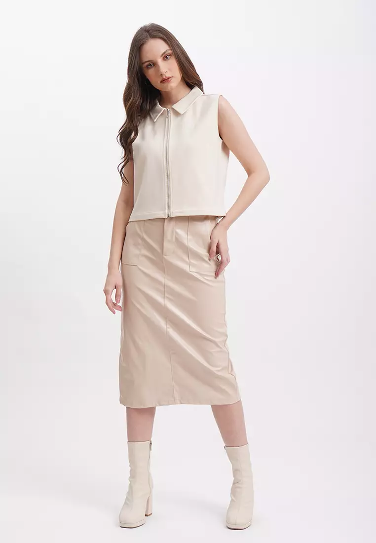 Penshoppe Dress Code Relaxed Fit Zip-Up Vest 2023 | Buy Penshoppe ...