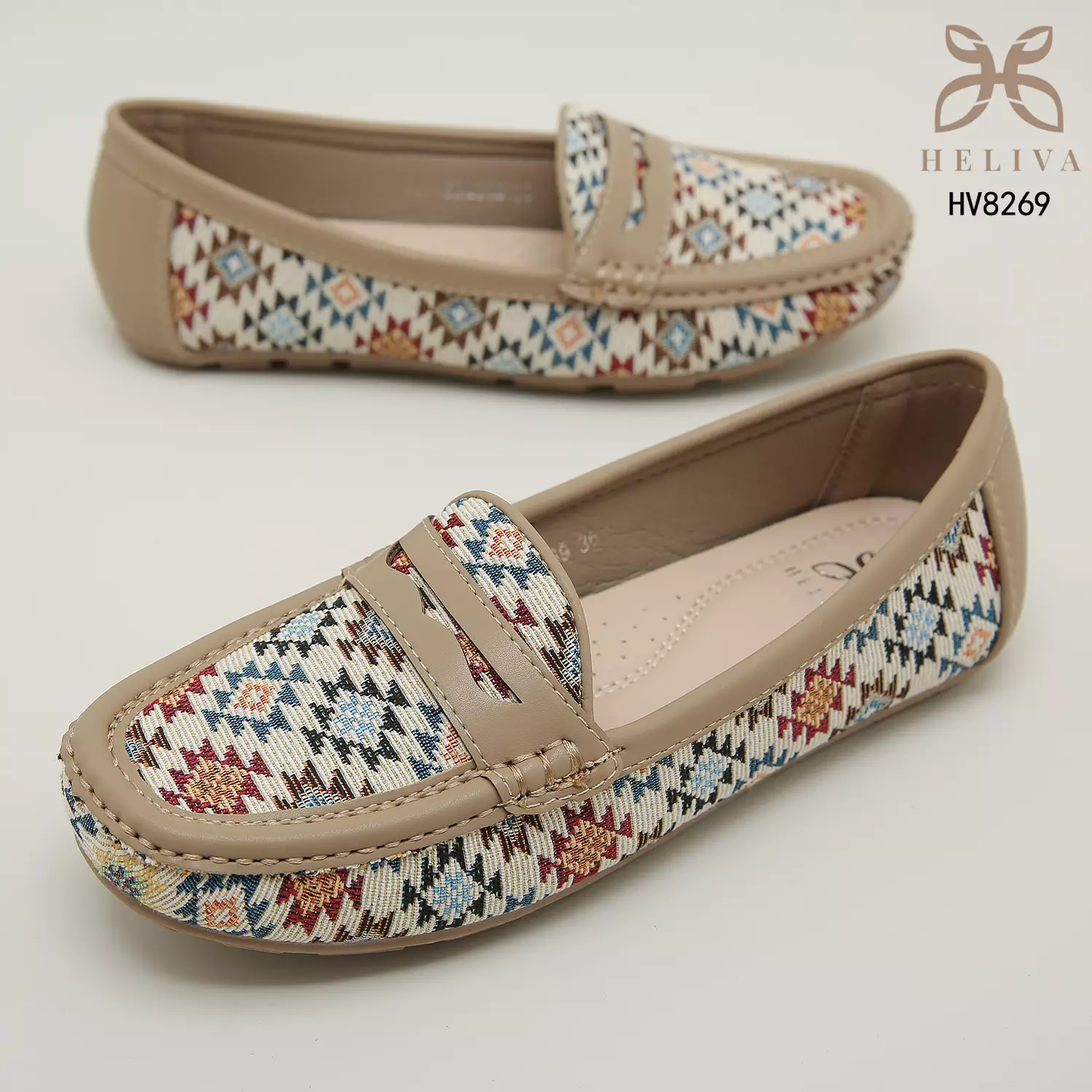 Heliva Claudia  Lady Loafers Slip On Anyaman Style