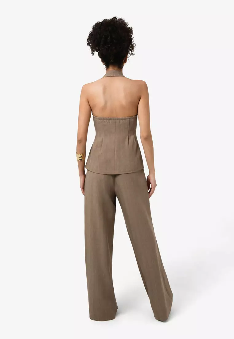 Lola Halter Neck Peplum Vest