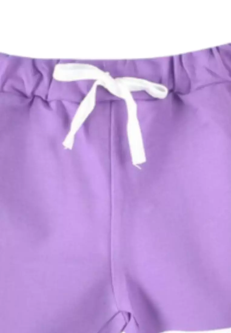Viet Drawstring Shorts - Purple